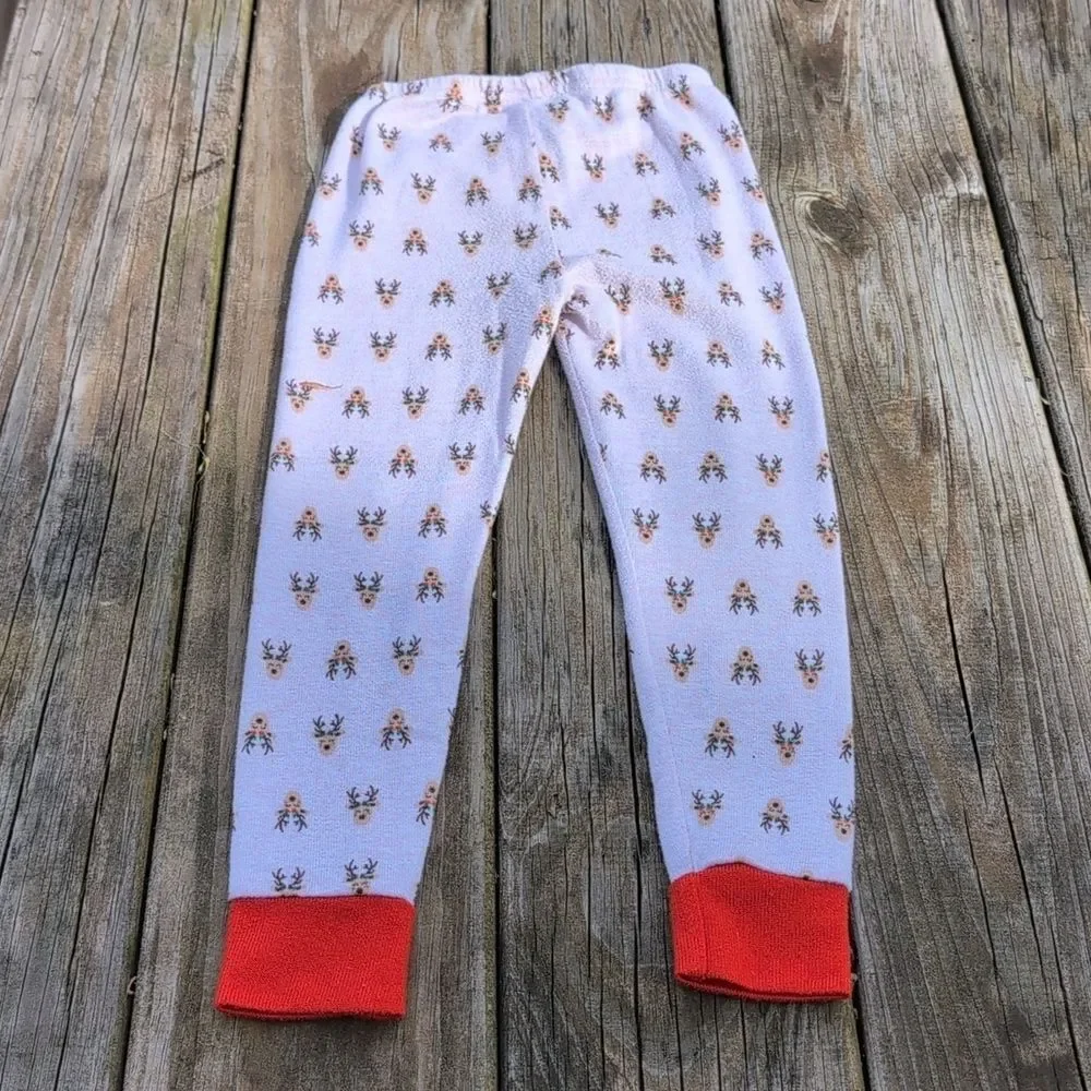 PJ Essentials 3T Girls Pink Reindeer Christmas Long Sleeve Pajama Set